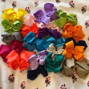 Huge Hair Bow Bundle • Alligator Clip • Multiple Colors and Sizes • EUC